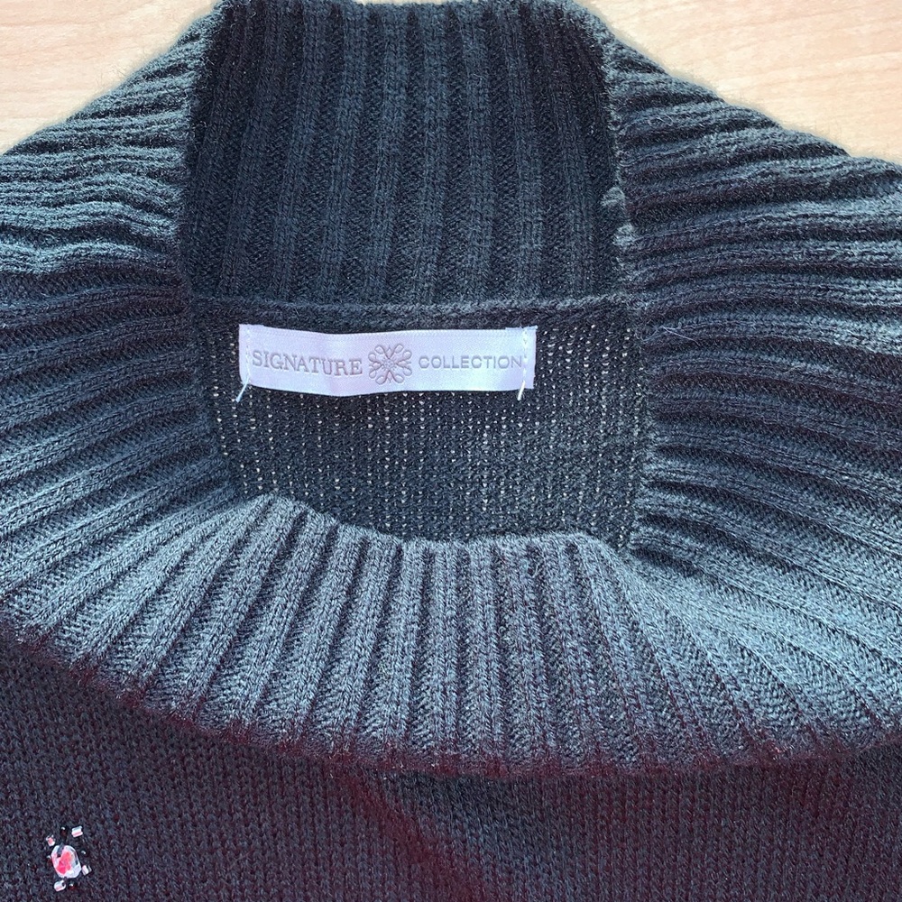 Signature Collection black knit sweater dress XL - Picture 2 of 6